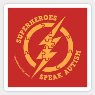 (Flash Edition) Superheroes Speak Autism T-Shirt Sticker